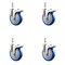 Service Caster 5 Inch 316SS Blue Polyurethane Wheel Swivel 1/2 Inch Stem Caster Set Lock Brake SS316TSTTL20S514-PPUB-BLUE-121315-4 - alternate 1